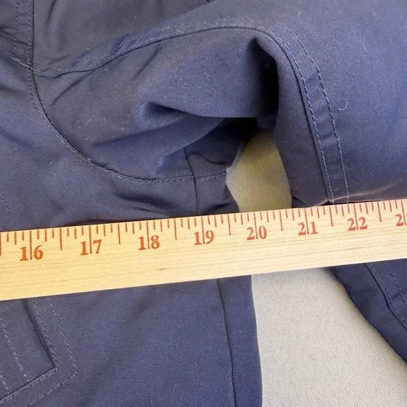 Abercrombie Kids Navy Parka Jacket Size 13/14 XL Sherpa Lined Fur Hood Coat - Picture 16 of 16